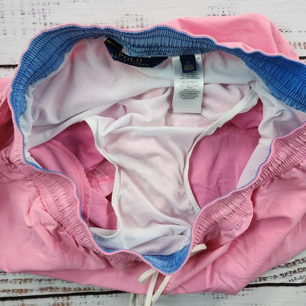 Polo Ralph Lauren Traveler‎ Swim Trunks Pink Mens XL Mesh Liner Board Shorts 6in